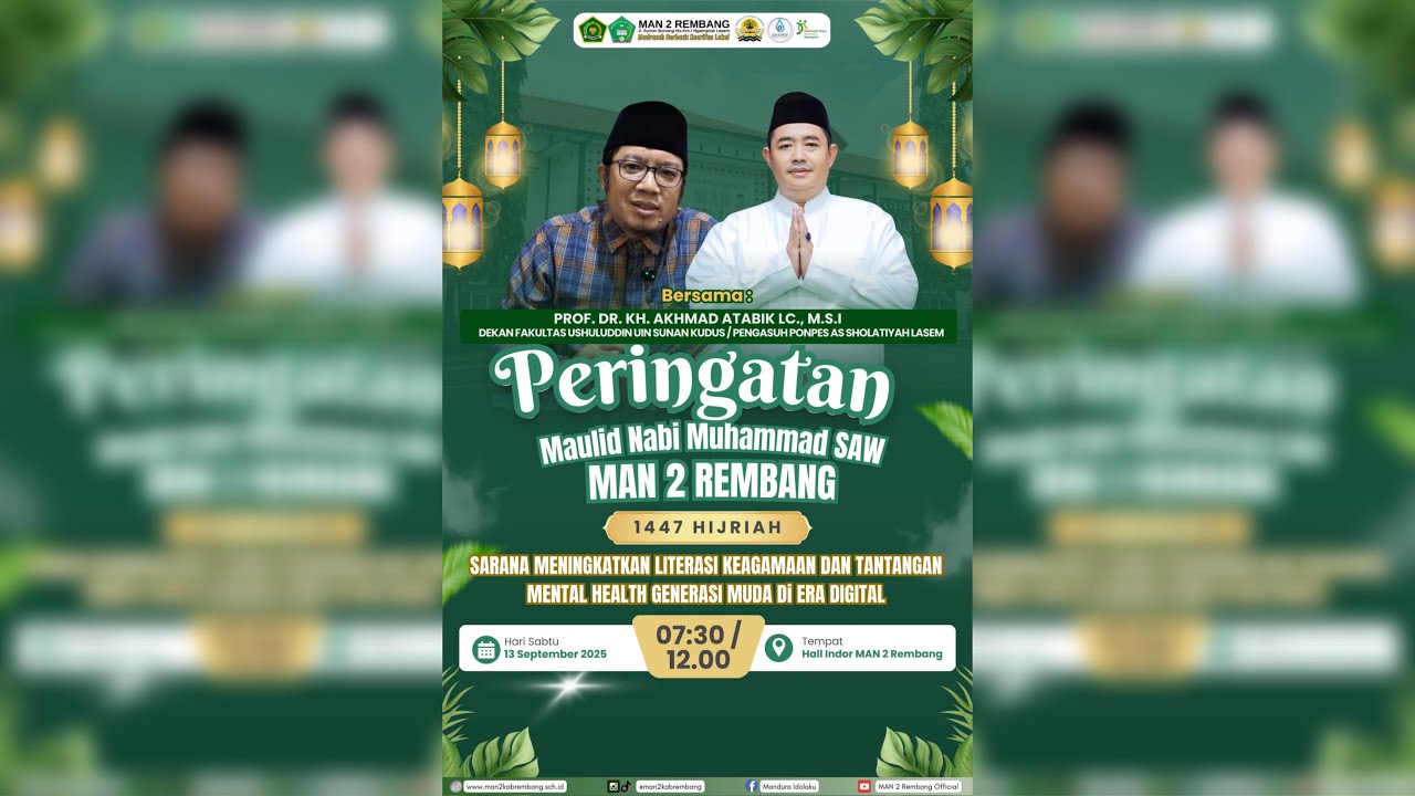 🔴LIVE STREAMING - PERINGATAN MAULID NABI MUHAMMAD SAW - MAN 2 REMBANG