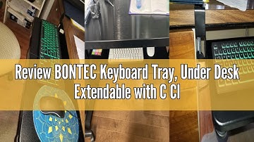 Review BONTEC Keyboard Tray, Under Desk Extendable with C Clamp, Large Format, Stable Sliding Keyboa