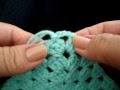 Técnica de como tecer  quadradinho de crochê  sem emenda 