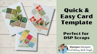 Easy Card Front Template for Scrap Paper | 10 One-Inch Square Layout
