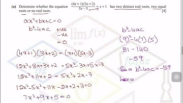 TKMaths7248 O Level Add Math Quadratic functions- Non Calculator video1