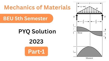 Mechanics of Materials  II Part-1 II PYQ Solution 2023 II BEU