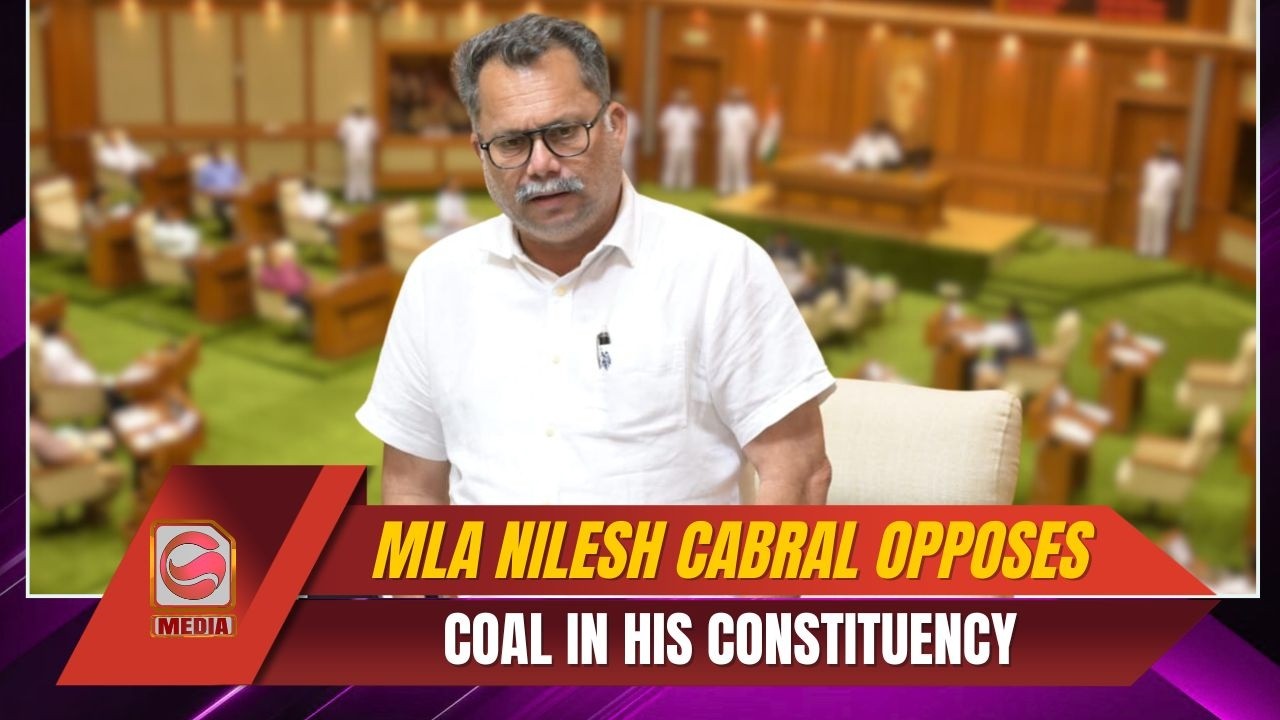 MLA Nilesh Cabral opposes coal in his constituency