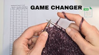 Stop Getting Lost in Sweater Shaping! My Easy Excel Shaping Chart