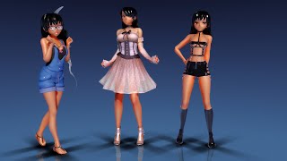[MMD] 元气少女们的dududu - Self Models Test