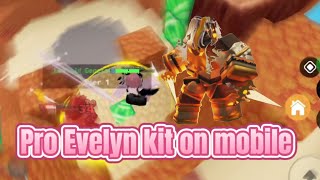 Best mobile player destroys pc players with the Op Evelyn kit (Roblox bedwars) screenshot 5