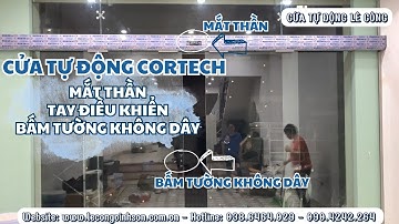 ✅ Cửa tự động sử dụng kết hợp mắt thần, tay điều khiển, bấm tường không dây