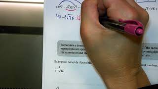 Math 3 Notes Unit 6.4 Multiplying and Dividing Radical Expressions