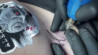 Sternum tattoo | Real speed tattooing