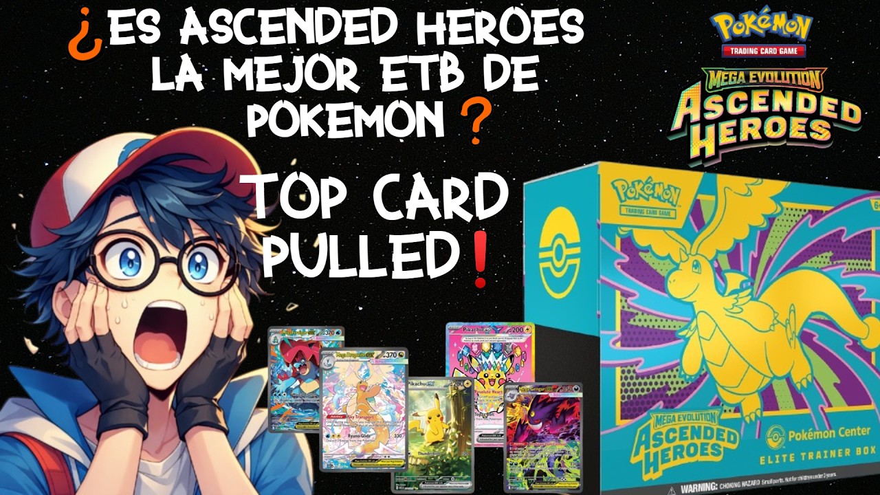 ES ESTA  la MEJOR ETB de POKEMON HASTA HOY❓ (ASCENDED HEROES) TOP CHASE CARD PULLED❗❗❗❗