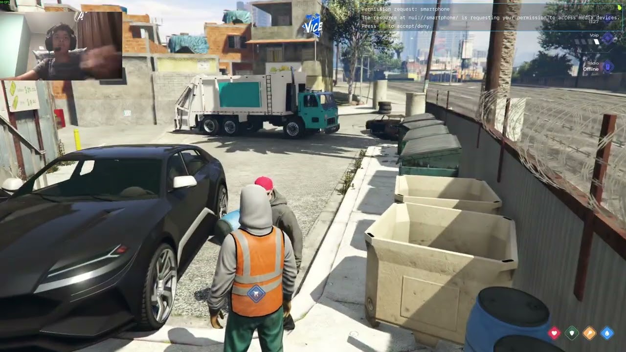 tentei trabalhar de lixeiro no gta rp