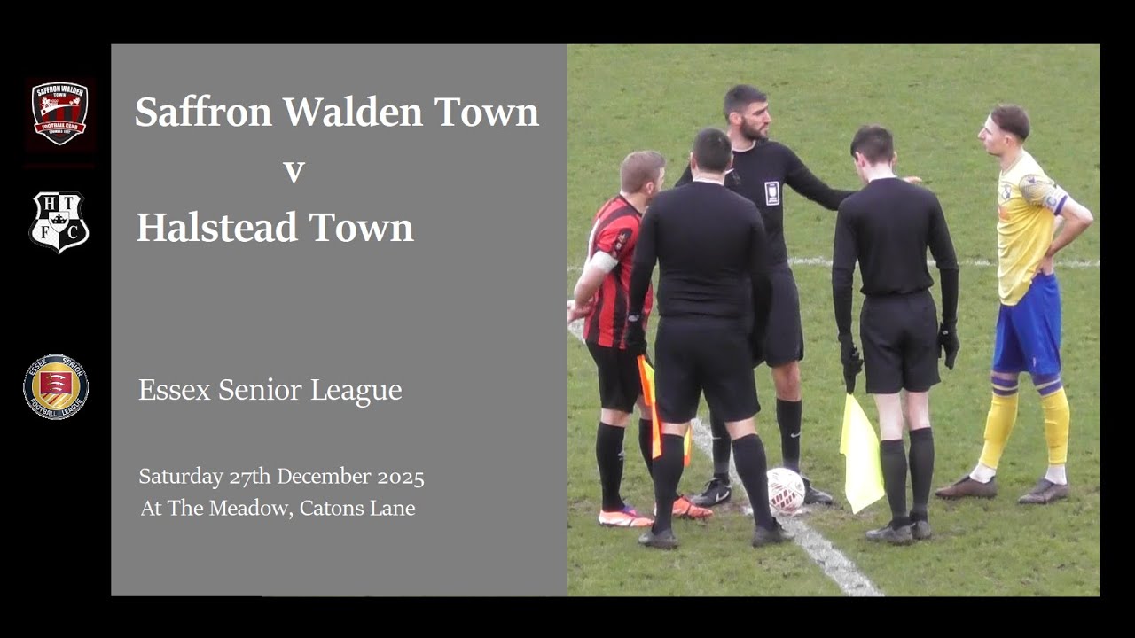 Saffron Walden Town v Halstead Town. Season 2025/26