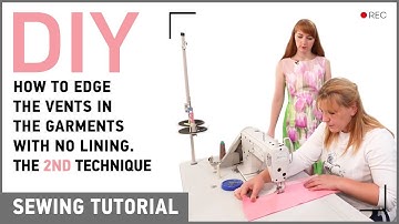 DIY: How to edge the vents in the garments with no lining. The 2nd technique. Sewing tutorial.