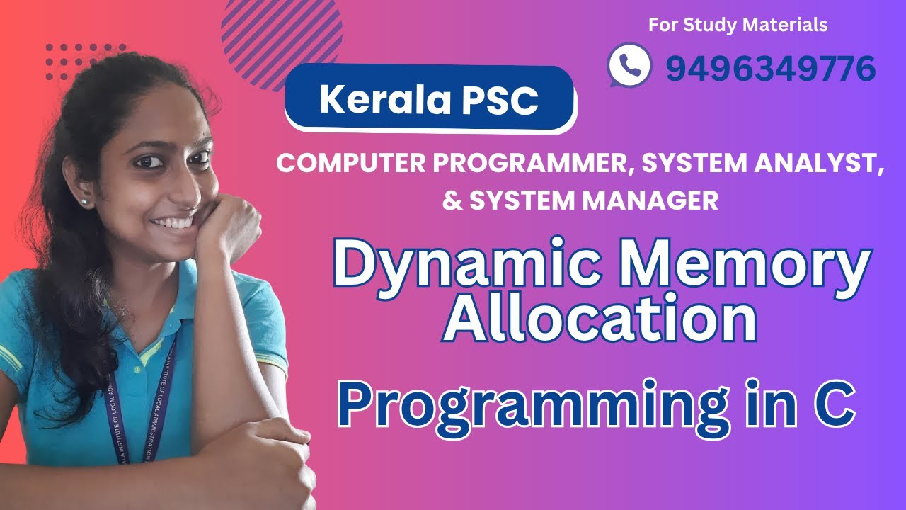 Dynamic Memory Allocation in C | KPSC | Computer Programmer | System ...