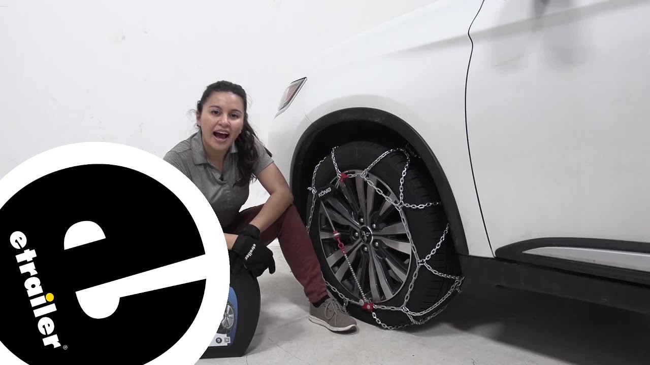 etrailer Konig SelfTensioning Snow Tire Chains Installation 2020