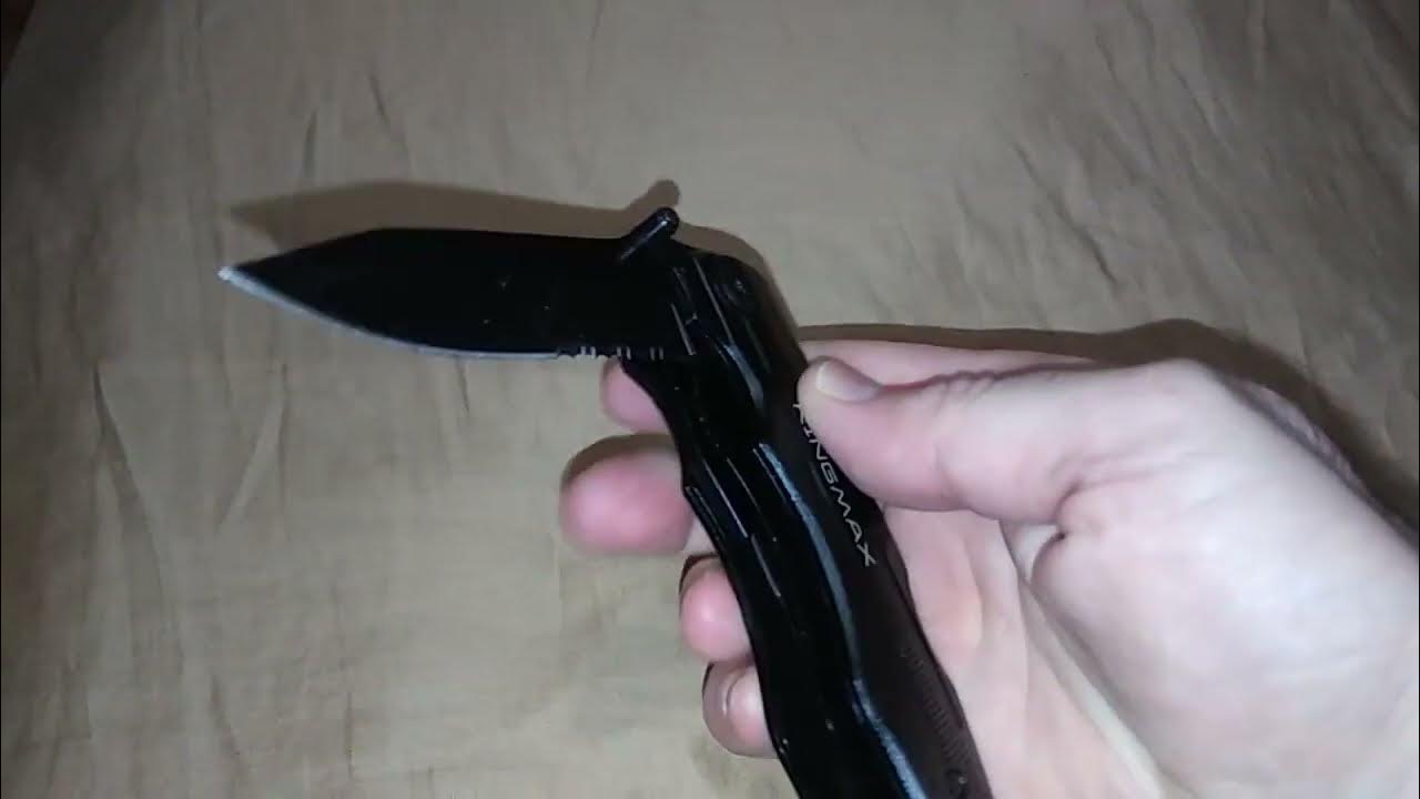 One hand open and close KINGMAX pocket knife YouTube