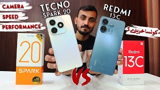 Tecno Spark 20 vs Redmi 13C Full Comparison | Camera Test and Speed Test Comparison🔥