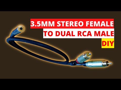 ວິທີການເຮັດໃຫ້ສາຍ 3.5mm Stereo Female to RCA Cable | ການສ້າງສາຍເຊື່ອມຕໍ່ woofer