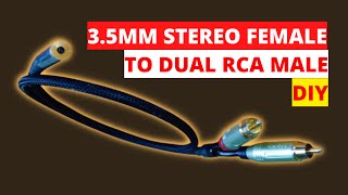 How to make 3.5mm Stereo Female to RCA Cable | making of woofer connecting cable