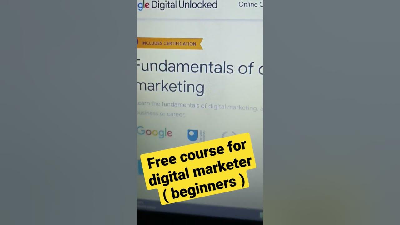 Free course of digital marketing fundamentals of digital marketing