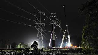 TIMELAPSE OF POWERLINE REPLACEMENT