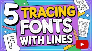 5 Free Tracing Fonts with Lines for Kindergarten