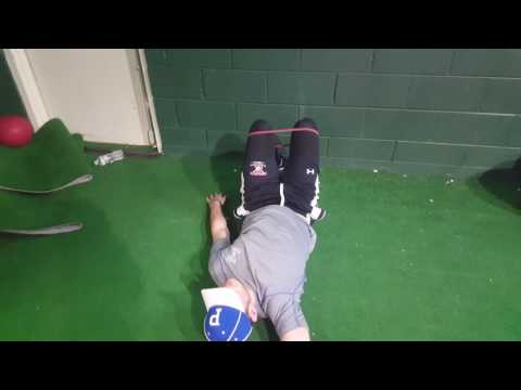Hooklying Hip Shift with Right Glute/Lateral Hamstring