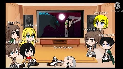 Aot react to Godzilla Earth Vs Eren Founding Titan