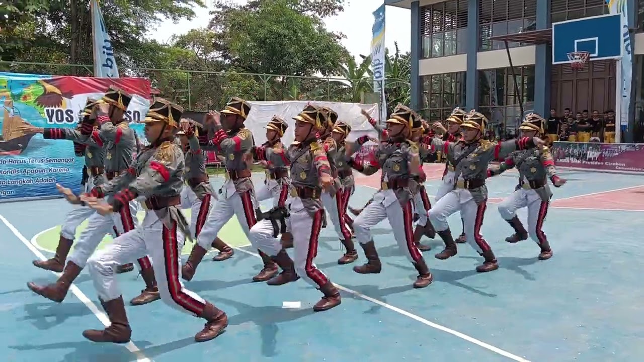 Paskibra MTsN 4 Cirebon in LKBB SMK Presiden tingkat SMP/MTs Se-Jawa Barat 15 Februari 2025