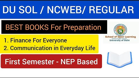 SOL /NCWEB/REGULAR Best Books for Preparation NEP Based First Semester | DU SOL Update CEP Classes