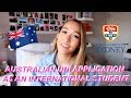 COLLEGE REVEAL + Applying to an Australian University as an International Student