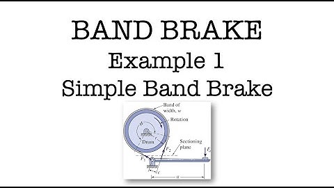 Brakes and Clutches | Example 1 | Simple Band Brake