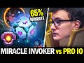 MIRACLE INVOKER mid vs Fast Farm Pro IO with 65% Winrate