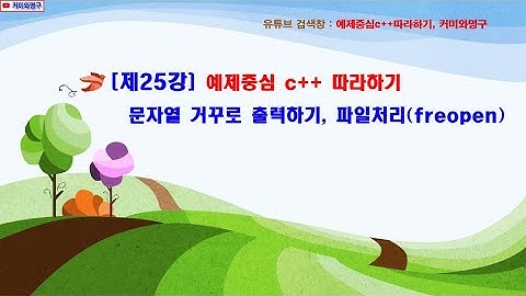 제25강 예제중심c++ 따라하기(문자열 거꾸로 출력하기)
