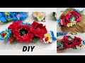 Цветы из фоамирана/Заколка из фоамирана в прическу с маками и ромашками/ Foam flowers tutorial