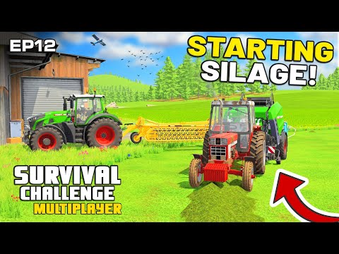 NEW RAKE AND GRASS WORK IS COMPLETE Survival Challenge Multiplayer FS22 Ep 12