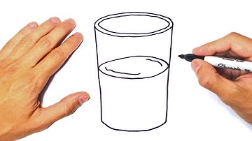 How to draw a Glass of Water Step by Step | Easy drawings