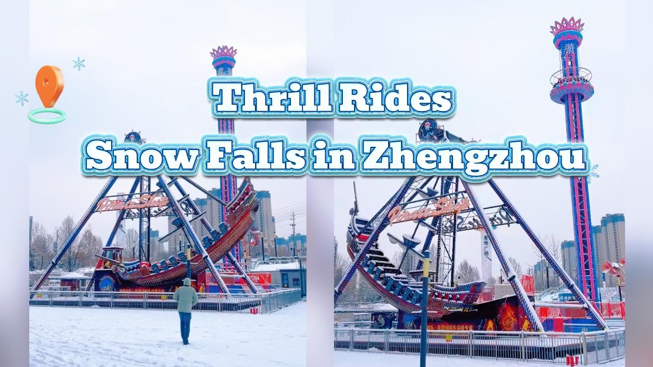 Snow Thrill Rides & Adrenaline #pirateship #droptower - YouTube