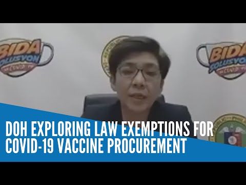 DOH exploring law exemptions for COVID-19 vaccine procurement