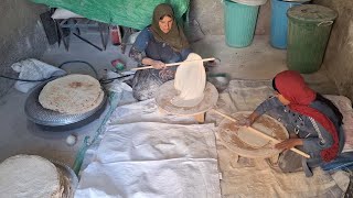 A beautiful story of baking local bread by Sanam, a nomadic woman, and how to prepare bread