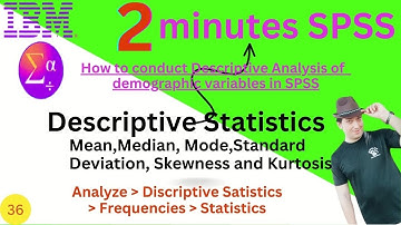 How to conduct descriptive analysis in SPSS || Mean / Median / Mode / SD / Skew & Kurtosis