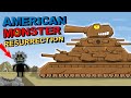 "Resurrection of American Monster" - Cartoons about tanks