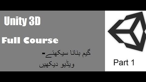 Introduction To Game Development Using Unity |Urdu,Hindi Tutorial|Part 1