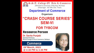 "TYBCom - Commerce (Sem VI) - Crash Course Series"