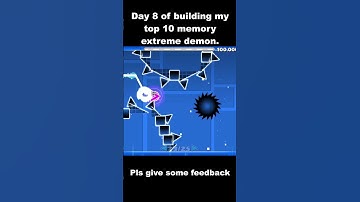 Day 8 of building my top 10 memory extreme demon.  #geometrydash  #gd #gdcreator #limbo