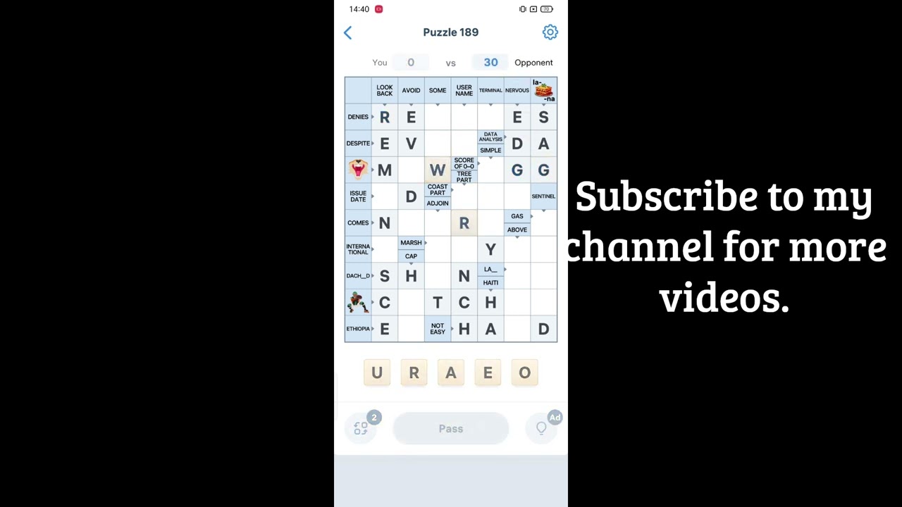 Crossword Master Level 189 Answers | Crossword Master Puzzle 189