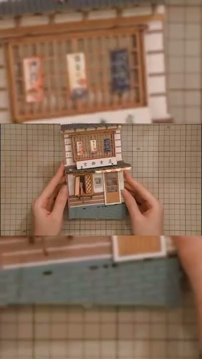 オフィス用品 Wonderful Life Rolife Sakura Densya 3D Wooden DIY Miniature House Book Nook