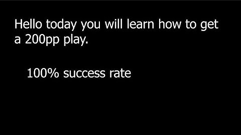 HOW TO GET A 200PP PLAY (100% SUCCESS RATE)