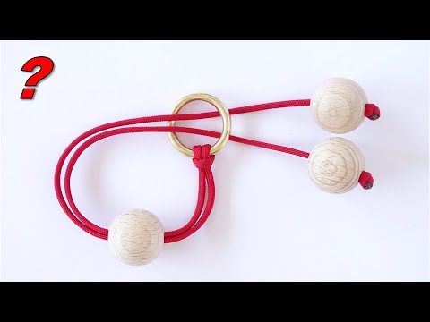 видео: Rope and Ball Puzzle "Bull's Nose" - How to Make and Solve / Reassemble - CBYS Paracord Tutorial