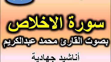سورة الاخلاص بصوت القارئ محمد عبد الكريم